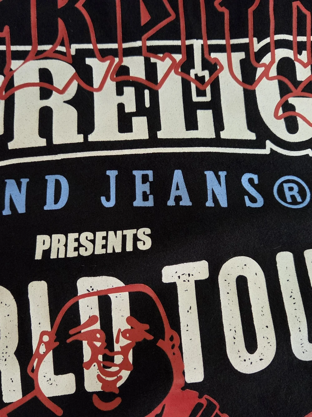 True Religion Shirt Mens Medium World Tour Graphic Streetwear
